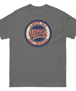 50th Birthday T-shirt Made in 74 Route Sign 1974