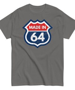 60th Birthday T-Shirt Made In 64 Route Sign 1964