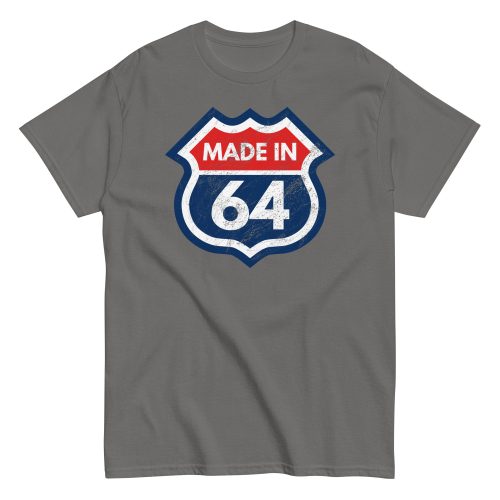 60th Birthday T-Shirt Made In 64 Route Sign 1964