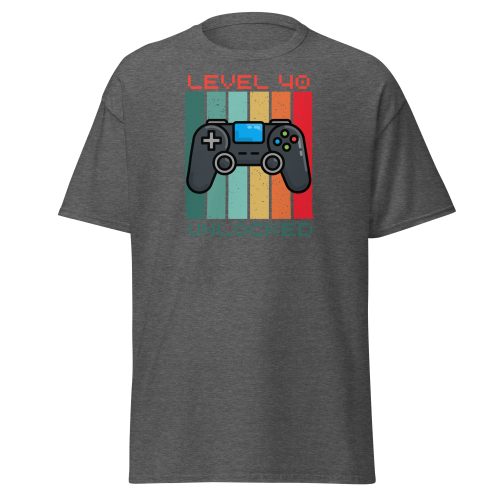 40th Birthday T-shirt Gamer Controller Level 40 Unlocked