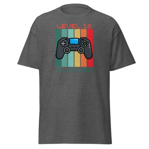 18th Birthday T-shirt Gamer Controller Level 18 Unlocked