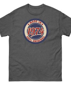 50th Birthday T-shirt Made in 74 Route Sign 1974