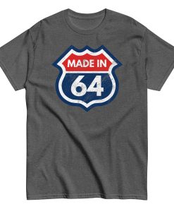 60th Birthday T-Shirt Made In 64 Route Sign 1964