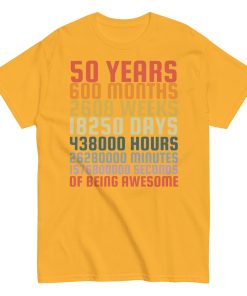 50 Years Old 50th Birthday Vintage Months Days Retro Gift T-Shirt