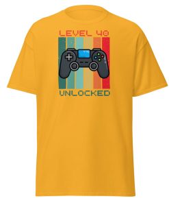 40th Birthday T-shirt Gamer Controller Level 40 Unlocked