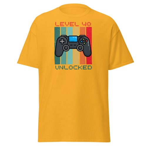 40th Birthday T-shirt Gamer Controller Level 40 Unlocked