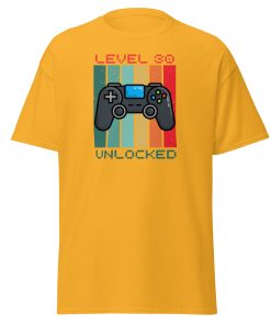 30th Birthday T-shirt Gamer Controller Level 30 Unlocked