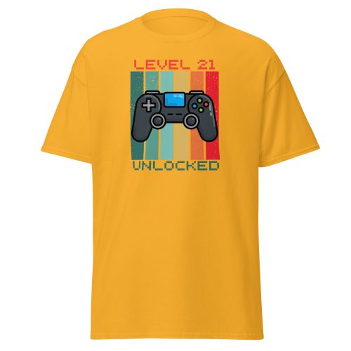 21st Birthday T-shirt Gamer Controller Level 21 Unlocked