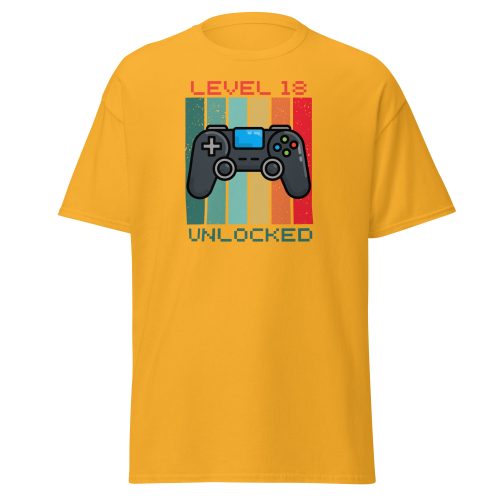 18th Birthday T-shirt Gamer Controller Level 18 Unlocked