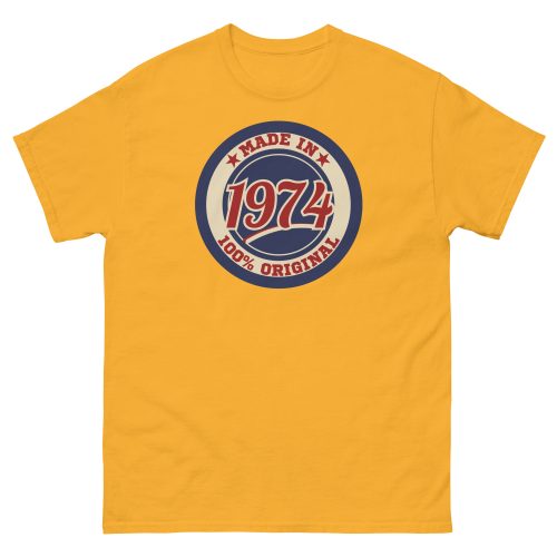 50th Birthday T-shirt Made in 74 Route Sign 1974