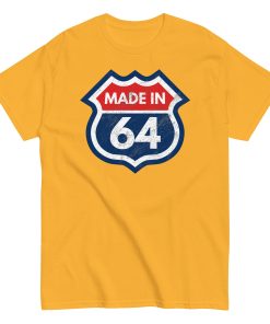 60th Birthday T-Shirt Made In 64 Route Sign 1964