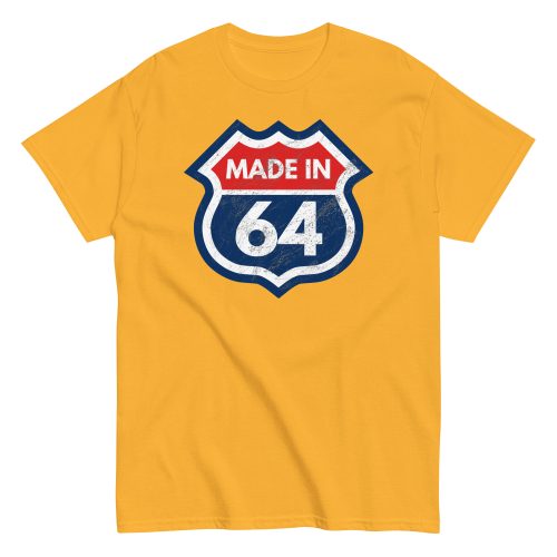 60th Birthday T-Shirt Made In 64 Route Sign 1964