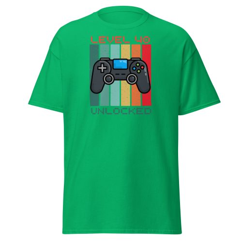 40th Birthday T-shirt Gamer Controller Level 40 Unlocked