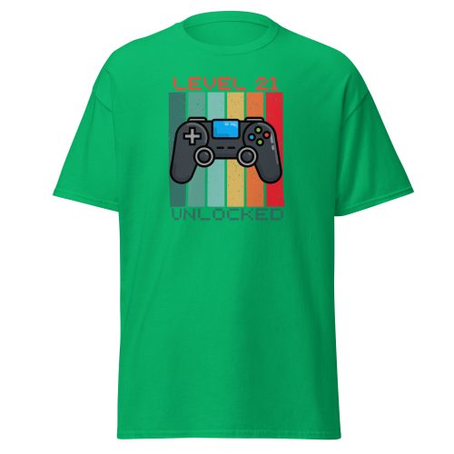 21st Birthday T-shirt Gamer Controller Level 21 Unlocked