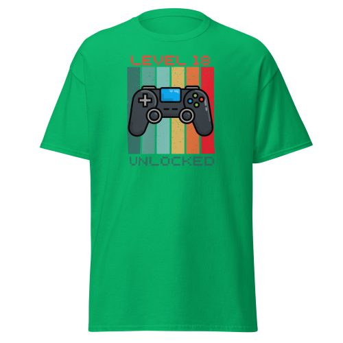 18th Birthday T-shirt Gamer Controller Level 18 Unlocked