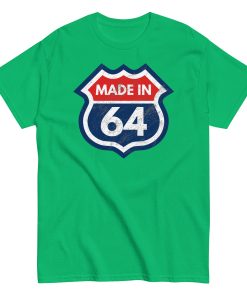 60th Birthday T-Shirt Made In 64 Route Sign 1964