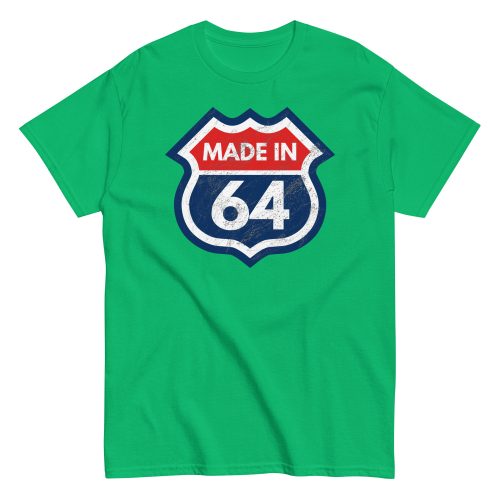 60th Birthday T-Shirt Made In 64 Route Sign 1964