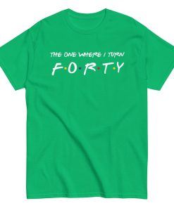 Friends 40th Birthday T-Shirt The One Where I Turn Forty