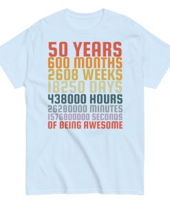 50 Years Old 50th Birthday Vintage Months Days Retro Gift T-Shirt