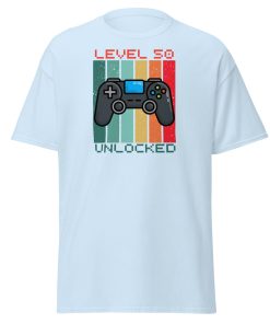 50th Birthday T-shirt Gamer Controller Level 50 Unlocked