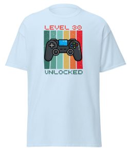 30th Birthday T-shirt Gamer Controller Level 30 Unlocked