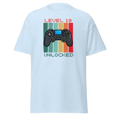 18th Birthday T-shirt Gamer Controller Level 18 Unlocked