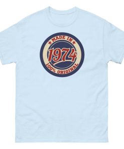 50th Birthday T-shirt Made in 74 Route Sign 1974