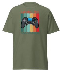 50th Birthday T-shirt Gamer Controller Level 50 Unlocked