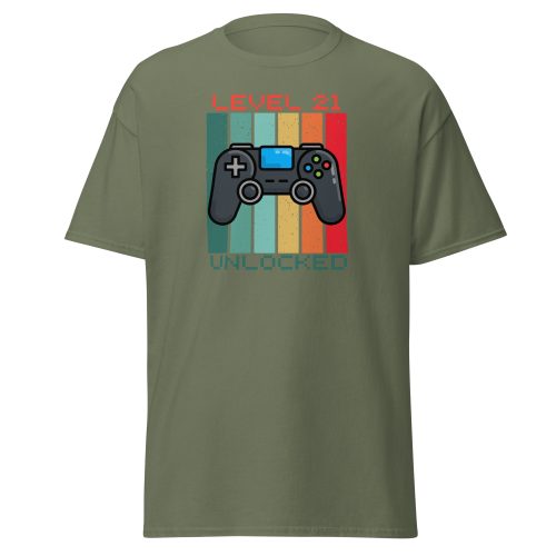 21st Birthday T-shirt Gamer Controller Level 21 Unlocked