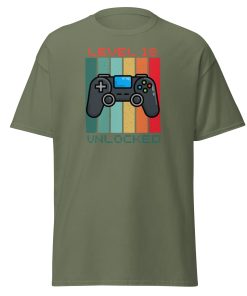 18th Birthday T-shirt Gamer Controller Level 18 Unlocked