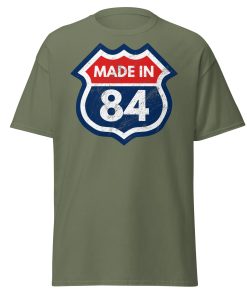 40th Birthday T-shirt Made in 84 Route Sign 1984