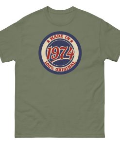 50th Birthday T-shirt Made in 74 Route Sign 1974
