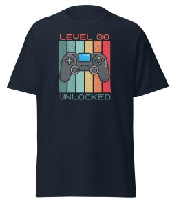 30th Birthday T-shirt Gamer Controller Level 30 Unlocked