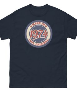 50th Birthday T-shirt Made in 74 Route Sign 1974