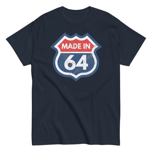 60th Birthday T-Shirt Made In 64 Route Sign 1964