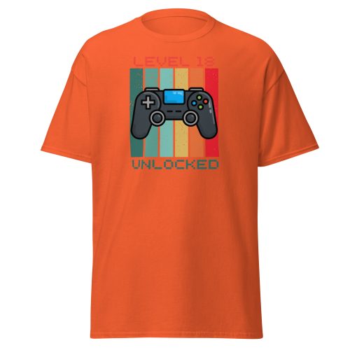 18th Birthday T-shirt Gamer Controller Level 18 Unlocked