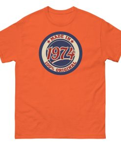 50th Birthday T-shirt Made in 74 Route Sign 1974