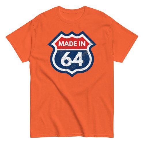 60th Birthday T-Shirt Made In 64 Route Sign 1964