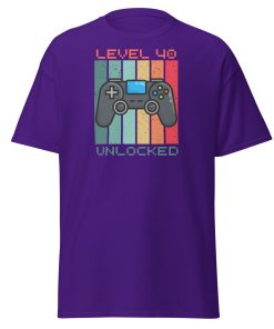 40th Birthday T-shirt Gamer Controller Level 40 Unlocked