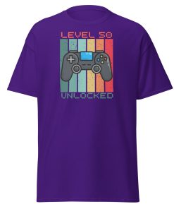 50th Birthday T-shirt Gamer Controller Level 50 Unlocked