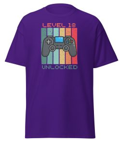 18th Birthday T-shirt Gamer Controller Level 18 Unlocked