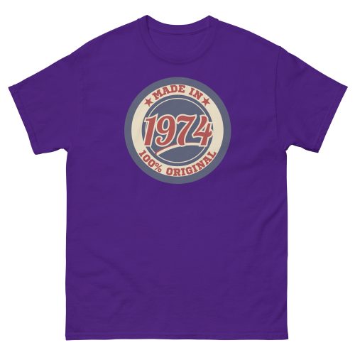 50th Birthday T-shirt Made in 74 Route Sign 1974