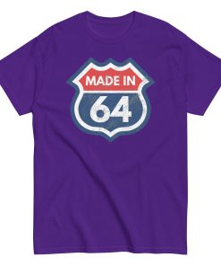 60th Birthday T-Shirt Made In 64 Route Sign 1964