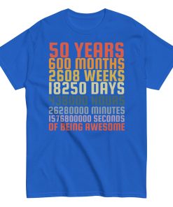 50 Years Old 50th Birthday Vintage Months Days Retro Gift T-Shirt