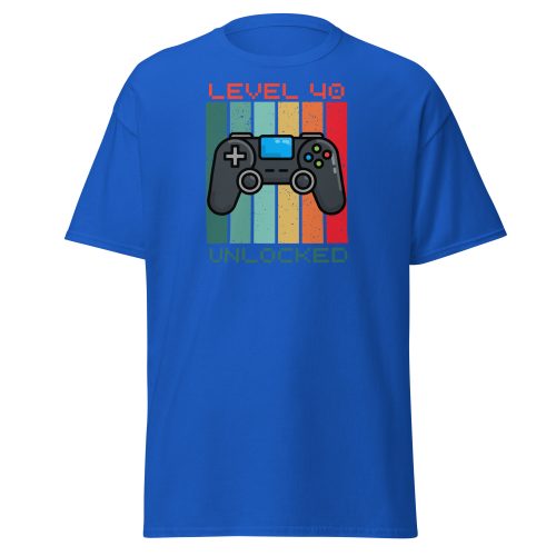 40th Birthday T-shirt Gamer Controller Level 40 Unlocked