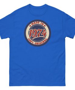 50th Birthday T-shirt Made in 74 Route Sign 1974