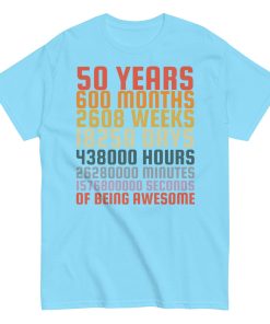 50 Years Old 50th Birthday Vintage Months Days Retro Gift T-Shirt