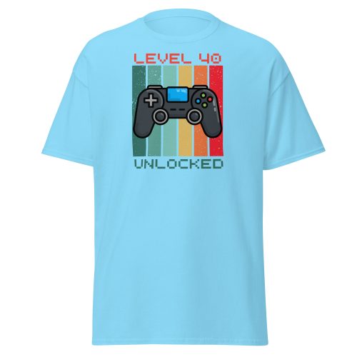 40th Birthday T-shirt Gamer Controller Level 40 Unlocked