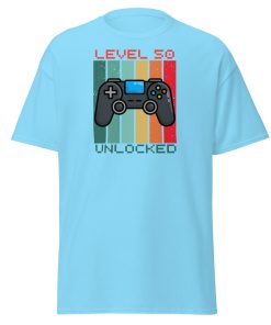 50th Birthday T-shirt Gamer Controller Level 50 Unlocked