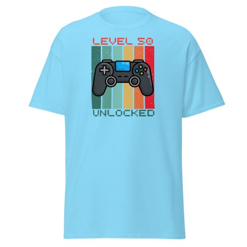 50th Birthday T-shirt Gamer Controller Level 50 Unlocked